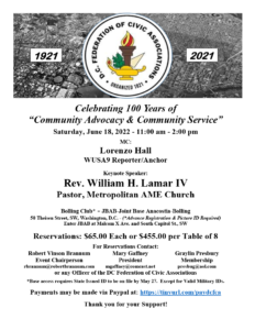 Flyer for the 100th Anniversary Event